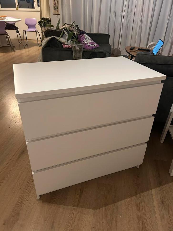 Ikea Malm kast met drie lades, Huis en Inrichting, Kasten | Ladekasten, Minder dan 100 cm, 50 tot 100 cm, 25 tot 50 cm, 3 of 4 laden