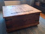 Mooie houten kist salontafel, Ophalen, Gebruikt, 100 tot 150 cm, 50 tot 100 cm