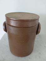 Oude Franse grespot / olijvenpot met deksel, Antiek en Kunst, Antiek | Keramiek en Aardewerk, Ophalen of Verzenden