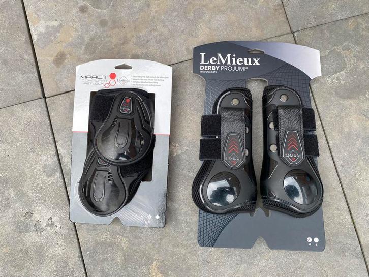 Peesbeschermers LeMieux Derby Pro/Zwart/Voor & Achter/Cob, Dieren en Toebehoren, Paarden en Pony's | Beschermers, Rijden, Springen