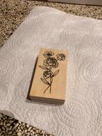 Stempel bloemen, Hobby en Vrije tijd, Ophalen of Verzenden, Zo goed als nieuw, Houten stempel