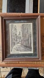 Zwart-witte tekening of litho met opschrift “Rotterdam – Kei, Ophalen