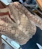 Wit gave broderie blouse, Ophalen of Verzenden, Zo goed als nieuw, Maat 36 (S), Wit