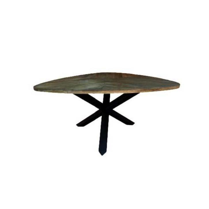 Eettafel Trivero Mango-LIVINN ZEVENAAR, Huis en Inrichting, Tafels | Eettafels, Nieuw, Overige houtsoorten, Metaal, Ophalen of Verzenden