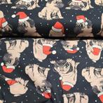 katoentje zwart kerst dogs, Hobby en Vrije tijd, Stoffen en Lappen, 120 cm of meer, Beige, Nieuw, Ophalen of Verzenden