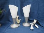 2 Vintage Tafellampjes ,v.a 35,00e, Gebruikt, Vintage, Ophalen of Verzenden, Glas