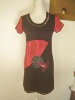 LEUK long T-shirt zwart/roze (stretch) mt. S/M - NIEUW!!, Overige kleuren, Nieuw, Ophalen of Verzenden, Korte mouw