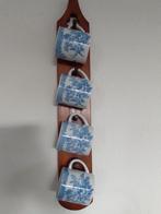 Vintage mokkenrek met 4 mokken  *eureka*, Ophalen of Verzenden, Zo goed als nieuw