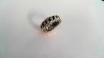 313799-5 Massief Zilveren Buddha to Buddha Chain Ring, Ophalen of Verzenden, Dame, Zilver, Zilver