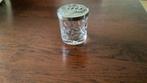 Kristallen glas met zilveren deksel, Antiek en Kunst, Ophalen of Verzenden