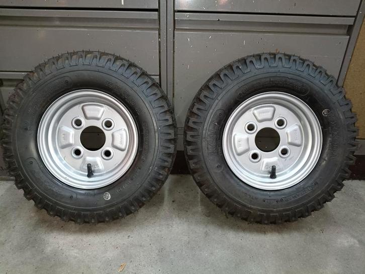 Wiel met band 4.80/4.00-8 Kenda high speed steek 100x4, Auto diversen, Aanhangwagen-onderdelen, Zo goed als nieuw, Ophalen of Verzenden