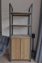 Boekenkast D-Bodhi teakhout, Met deur(en), Zo goed als nieuw, Metaal, 25 tot 50 cm