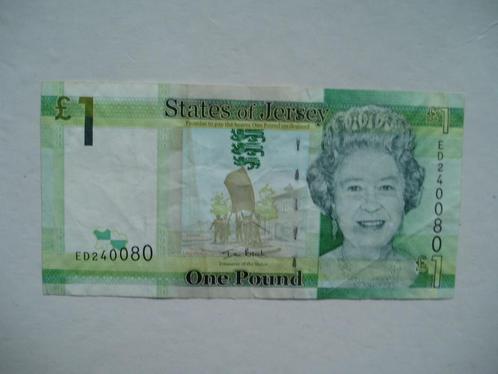 1034. Jersey, 1 pound (2010-2018) Queen Elizabeth II., Postzegels en Munten, Bankbiljetten | Europa | Niet-Eurobiljetten, Los biljet