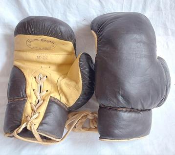 Vintage boks handschoenen leren bokshandschoenen  beschikbaar voor biedingen