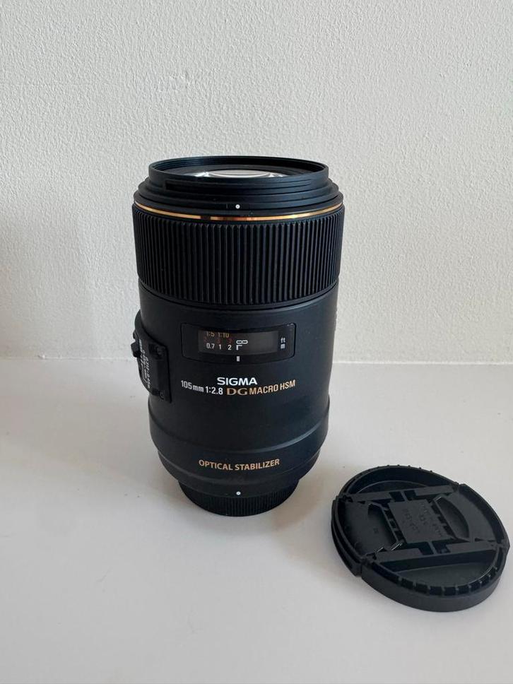 Sigma 105mm F2.8 EX DG MACRO OS HSM Nikon, Audio, Tv en Foto, Fotografie | Lenzen en Objectieven, Zo goed als nieuw, Macrolens