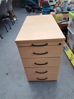 Bureau met ladekast, Ophalen, Gebruikt, 5 laden of meer, 75 cm of meer