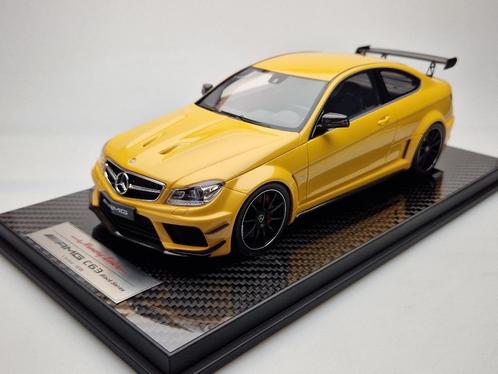 1:18 Mercedes Benz C63 AMG Black series - Geel HQ Model!, Hobby en Vrije tijd, Modelauto's | 1:18, Nieuw, Auto, Overige merken