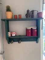 Mooie karakteristieke houten wandplank groen, Huis en Inrichting, Ophalen, Zo goed als nieuw