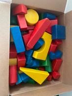 Gekleurde houten blokken, Kinderen en Baby's, Speelgoed | Bouwstenen, Overige merken, Gebruikt, Ophalen