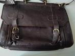 Vintage schouder (werk)tas bruin, Gebruikt, Ophalen of Verzenden, Bruin, Leer