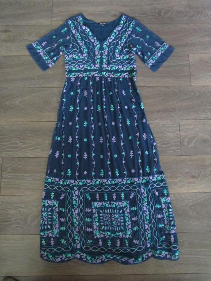 Nieuwe maxi jurk merk Didi maat 36, Kleding | Dames, Jurken, Nieuw, Maat 36 (S), Blauw, Onder de knie, Verzenden