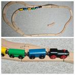 Nieuwe houten treinbaan&6 treintjes&blokken abc&3 treintjes, Kinderen en Baby's, Speelgoed | Houten speelgoed, Overige typen, Ophalen of Verzenden