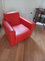 Rood lederen fauteuil, Ophalen