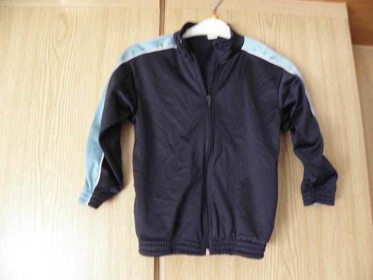 Blauw groen trainingsjasje jasje mt 110/116  prima staat, Kinderen en Baby's, Kinderkleding | Maat 110, Gebruikt, Jongen, Jas