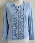 Senso lichtblauw suedine jasje mt. 38, Maat 38/40 (M), Blauw, Senso, Ophalen of Verzenden