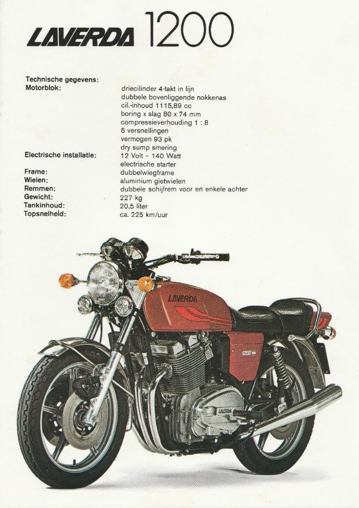 Laverda 1200 folder (5645z), Motoren, Handleidingen en Instructieboekjes, Overige merken, Verzenden