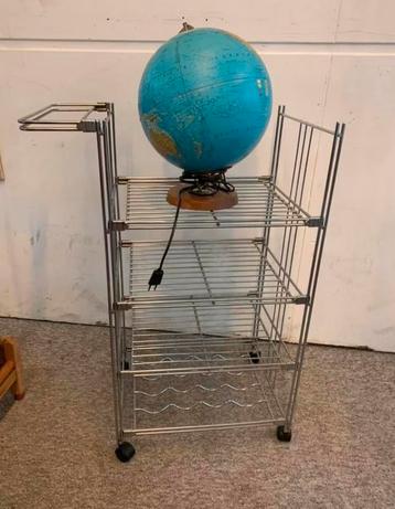Trolley jaren 70 metalen keukenrek serveerwagen bakkerskast. beschikbaar voor biedingen