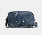 Coach leren schoudertas crossbody tas clutch met studs blauw, Ophalen of Verzenden, Nieuw, Blauw, Leer