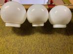 3 Witte Plafond Bollampen, Huis en Inrichting, Ophalen of Verzenden, Zo goed als nieuw, Glas