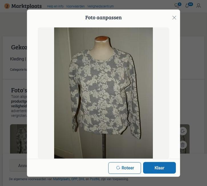 Le temps des cerises Rococo 172 top maat S, Kleding | Dames, Tops, Zo goed als nieuw, Maat 36 (S), Grijs, Lange mouw, Ophalen of Verzenden