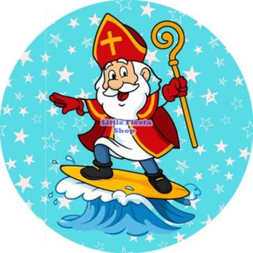 L480 icing frosting surf sinterklaas 20cm eetbare taart top beschikbaar voor biedingen