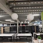 Scandinavische hanglamp opaal glas omtrek lamp 110 cm, Huis en Inrichting, Lampen | Hanglampen, Ophalen, Gebruikt, Glas, 75 cm of meer