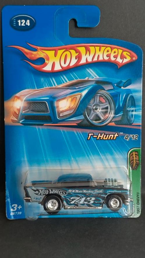 Chevy Bel Air 57 Hotwheels Super Treasure Hunt Pol, Hobby en Vrije tijd, Modelauto's | Overige schalen, Nieuw, Ophalen of Verzenden