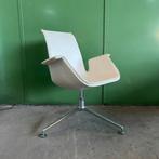 Walter Knoll FK kuipstoel – Licht Leer –Fabricius & Kastholm, Ophalen of Verzenden, Gebruikt, Leer, Eén