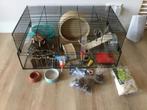 Hamsterkooi incl. speeltjes, Dieren en Toebehoren, Kooi, Zo goed als nieuw, Hamster, 75 tot 110 cm