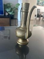 Vintage Bronzen Waterkan met Bloemenmotief, Ophalen of Verzenden, Brons