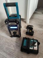 Makita bouwradio DAB+ 3 accu's en een laadstation, Audio, Tv en Foto, Radio's, Ophalen, Gebruikt, Bouwradio