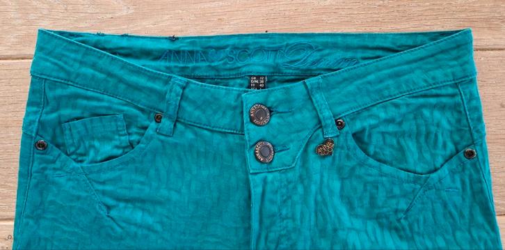 Anna Scott broek, groen, maat 38, Kleding | Dames, Spijkerbroeken en Jeans, Zo goed als nieuw, W30 - W32 (confectie 38/40), Overige kleuren