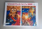 Schmidt Puzzel Set 2x1000 - Egypte, Ophalen, 500 t/m 1500 stukjes, Zo goed als nieuw, Legpuzzel