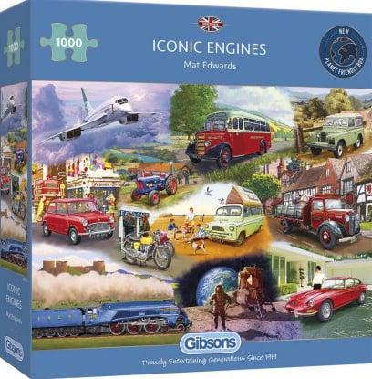 Gibsons - Iconic Engines - 1000 stikjes  (AANBIEDING), Hobby en Vrije tijd, Denksport en Puzzels, Nieuw, Legpuzzel, 500 t/m 1500 stukjes