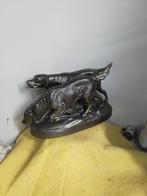 14336) 2 jachthonden mooi ceramisch beeld  37cm lang, Antiek en Kunst, Antiek | Keramiek en Aardewerk, Ophalen of Verzenden