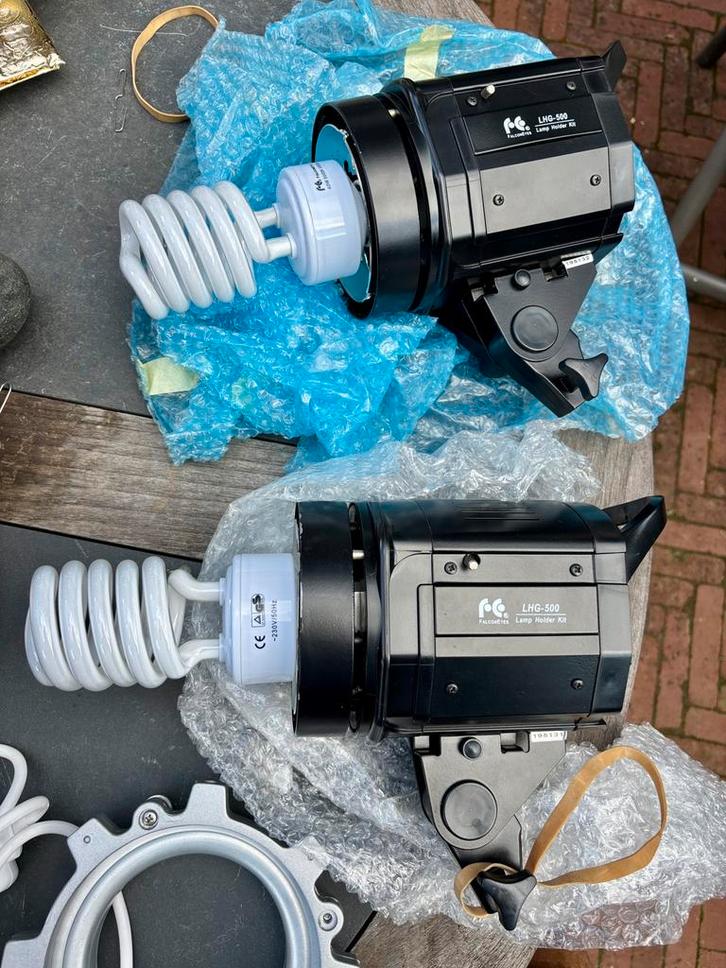 Complete studioflitser set incl koffer, Audio, Tv en Foto, Fotografie | Fotostudio en Toebehoren, Zo goed als nieuw, Complete fotostudio