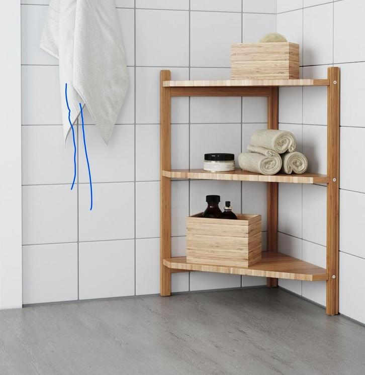 Badkamerrek Ragrund Ikea, Huis en Inrichting, Badkamer | Badkamermeubels, Gebruikt, (Half)hoge kast, Minder dan 100 cm, Minder dan 50 cm