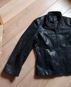Als nw zwart leren dames jasje maat 46, Ophalen of Verzenden, Zo goed als nieuw, Zwart, Jasje of Colbert