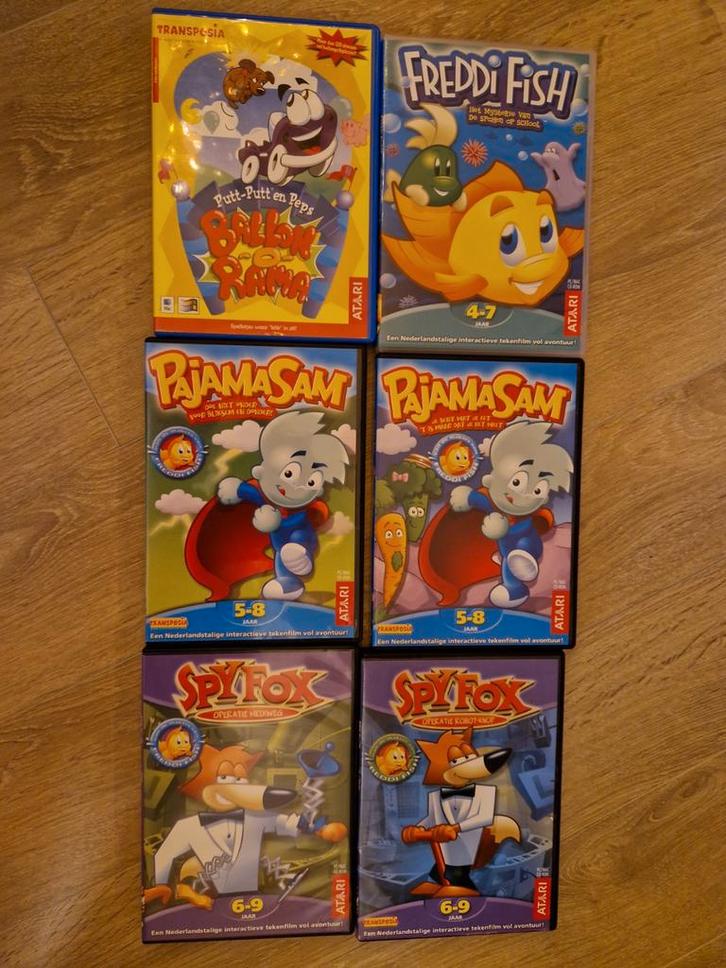 Educatieve PC Games - Klassiekers: Putt-putt & Spyfox, Spelcomputers en Games, Games | Pc, Gebruikt, Puzzel en Educatief, 1 speler