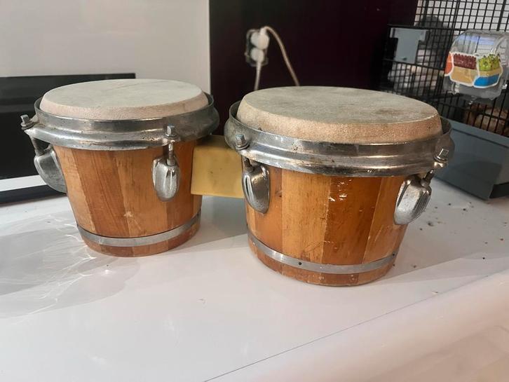 Bongo Trommels - Gebruikt, Muziek en Instrumenten, Percussie, Gebruikt, Trommel, Ophalen of Verzenden